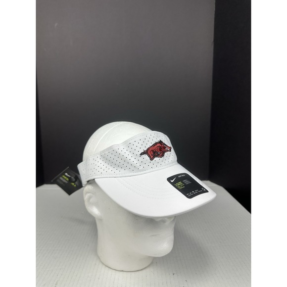 New ARKANSAS RAZORBACKS Nike Dri-Fit "Aerobill"‎ Adjustable Strapback Visor - Picture 1 of 5